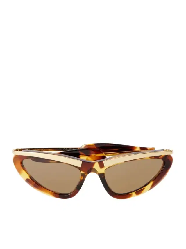 Cat-eye Gold-tone And Tortoiseshell Acetate Sunglasses