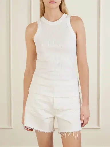 AGOLDE Leigh Ribbed Stretch Organic Cotton And Tencel™ Lyocell-blend Jersey Tank | Thumbnail 3