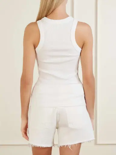 AGOLDE Leigh Ribbed Stretch Organic Cotton And Tencel™ Lyocell-blend Jersey Tank | Thumbnail 4