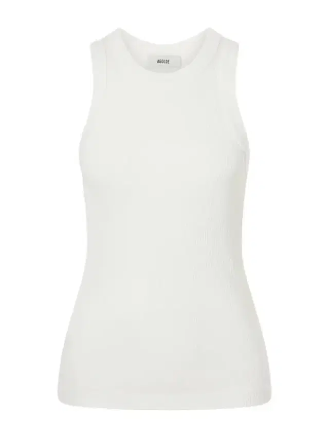 AGOLDE Leigh Ribbed Stretch Organic Cotton And Tencel™ Lyocell-blend Jersey Tank