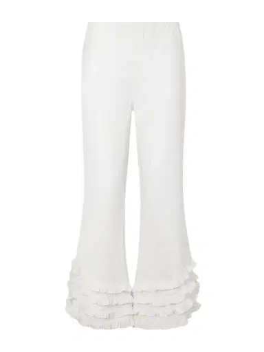 Posse Florence Ruffled Linen Straight-leg Pants | Thumbnail 1 Posse Florence Ruffled Linen Straight-leg Pants | Thumbnail 1