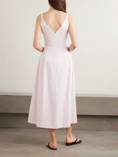 Posse Lindie Ruched Cotton Midi Dress | Thumbnail 3 Posse Lindie Ruched Cotton Midi Dress | Thumbnail 3