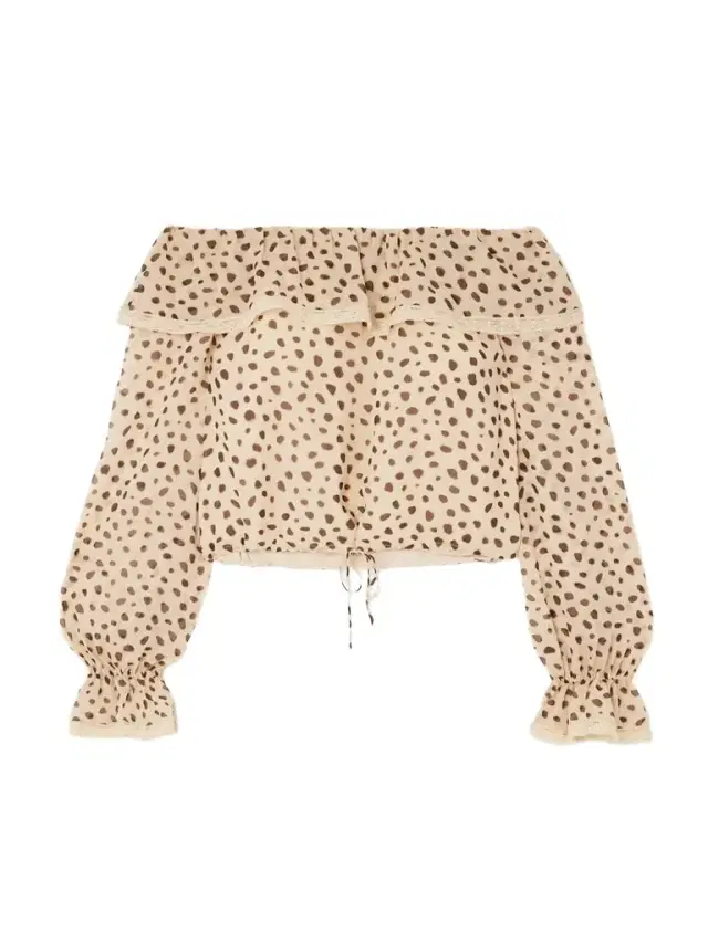 Posse Priscilla Off-the-shoulder Lace-trimmed Cheetah-print Silk-georgette Blouse