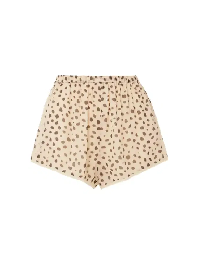Posse Priscilla Lace-trimmed Cheetah-print Silk-georgette Shorts