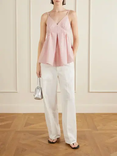 Proenza Schouler White Label Barker Gathered Striped Cotton-blend Seersucker Top | Thumbnail 2 Proenza Schouler White Label Barker Gathered Striped Cotton-blend Seersucker Top | Thumbnail 2