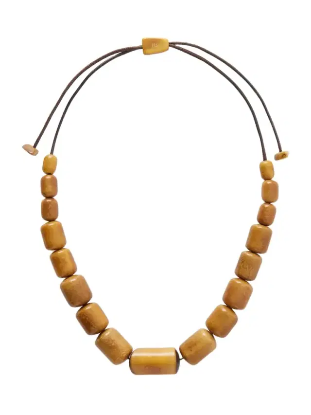 Hunting Season The Column Statement Beaded Tagua And Leather Necklace