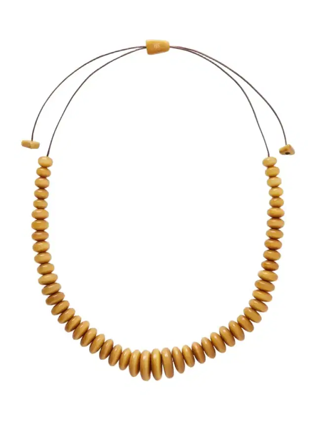 Hunting Season The Loop Beaded Tagua And Leather Necklace