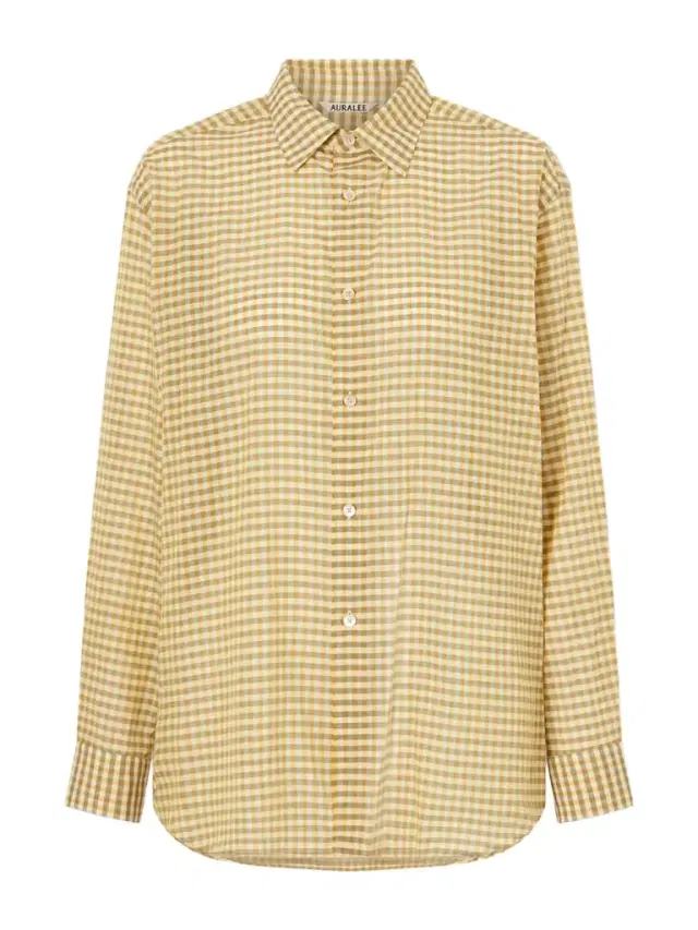 Auralee Check Cotton Shirt