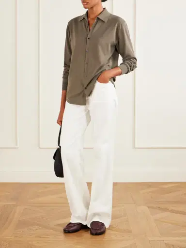 Auralee Giza Fine Knit Cotton Shirt | Thumbnail 2