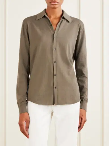 Auralee Giza Fine Knit Cotton Shirt | Thumbnail 3