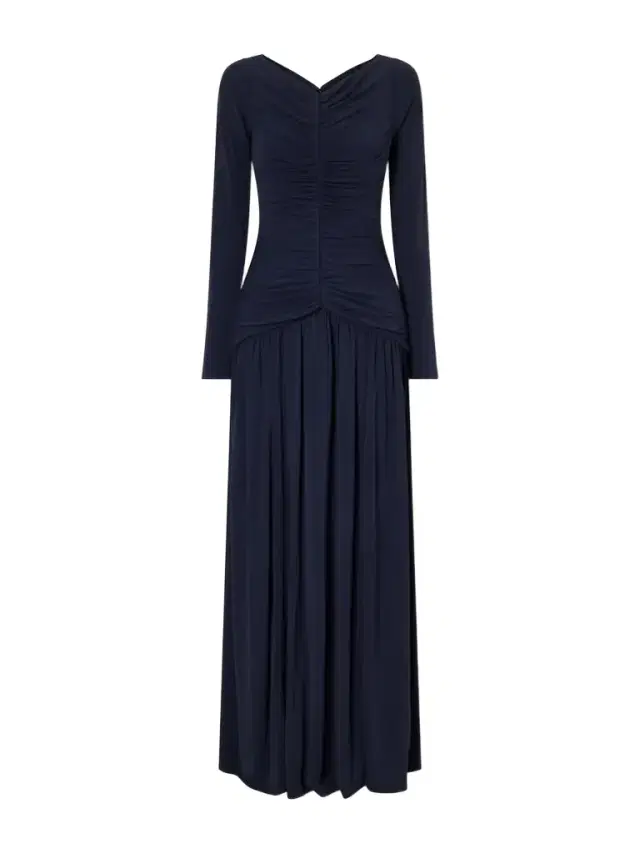 Ruched Jersey Maxi Dress