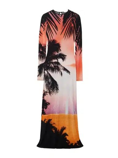 Rabanne Crystal-embellished Printed Stretch-jersey Midi Dress | Thumbnail 1 Rabanne Crystal-embellished Printed Stretch-jersey Midi Dress | Thumbnail 1