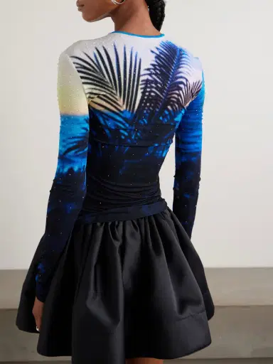 Rabanne Crystal-embellished Printed Jersey T-shirt | Thumbnail 4