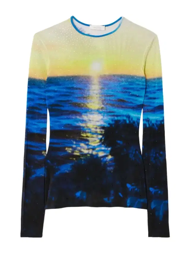 Crystal-embellished Printed Jersey T-shirt