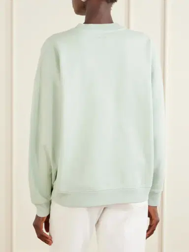 Anine Bing Miles Logo-embroidered Cotton-jersey Sweatshirt | Thumbnail 4 Anine Bing Miles Logo-embroidered Cotton-jersey Sweatshirt | Thumbnail 4
