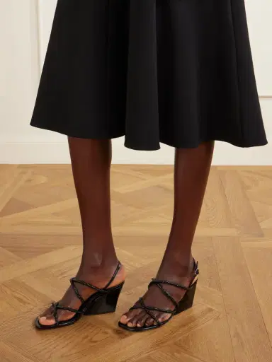 Proenza Schouler Twist Slant Leather Wedge Sandals | Thumbnail 2 Proenza Schouler Twist Slant Leather Wedge Sandals | Thumbnail 2