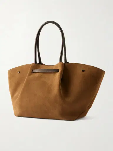 DeMellier The New York Large Leather-trimmed Suede Tote | Thumbnail 4