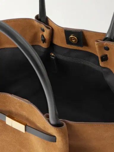 DeMellier The New York Large Leather-trimmed Suede Tote | Thumbnail 6