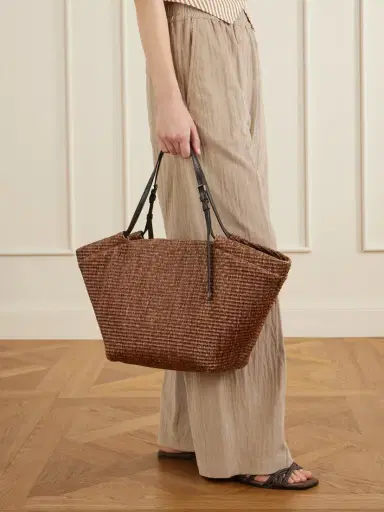 Brunello Cucinelli Leather-trimmed Raffia Tote | Thumbnail 2 Brunello Cucinelli Leather-trimmed Raffia Tote | Thumbnail 2