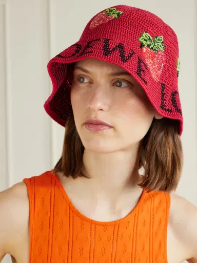 Loewe + Paula's Ibiza Strawberry Embellished Cotton Bucket Hat | Thumbnail 2 Loewe + Paula's Ibiza Strawberry Embellished Cotton Bucket Hat | Thumbnail 2