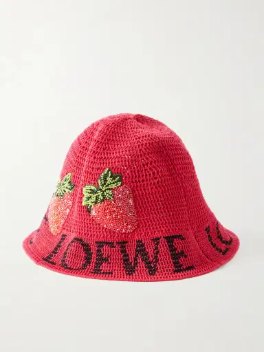 Loewe + Paula's Ibiza Strawberry Embellished Cotton Bucket Hat | Thumbnail 3 Loewe + Paula's Ibiza Strawberry Embellished Cotton Bucket Hat | Thumbnail 3