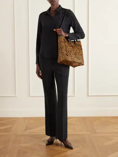 Nili Lotan Freddie Leather-trimmed Animal-print Calf Hair Tote | Thumbnail 3 Nili Lotan Freddie Leather-trimmed Animal-print Calf Hair Tote | Thumbnail 3