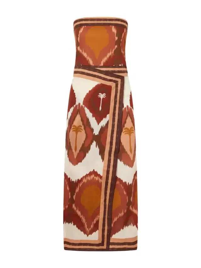 Johanna Ortiz Printed Cotton-poplin Midi Dress