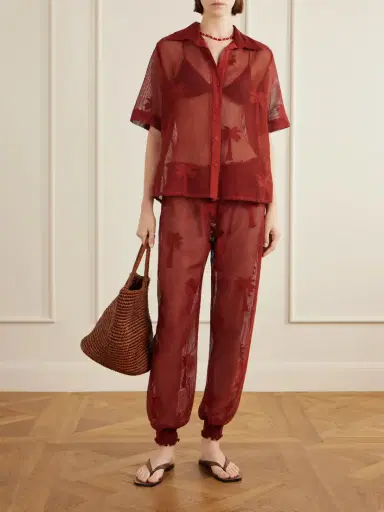 Johanna Ortiz Palm Nomad Cotton-mesh Balloon Pants | Thumbnail 2 Johanna Ortiz Palm Nomad Cotton-mesh Balloon Pants | Thumbnail 2