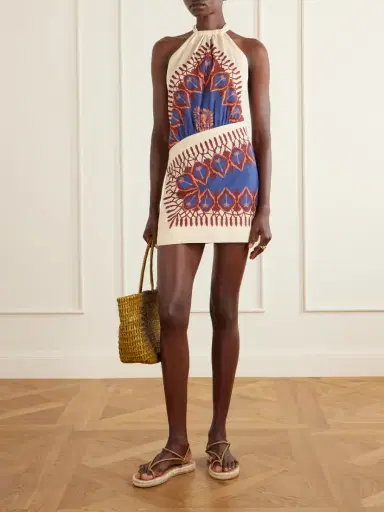 Johanna Ortiz Open-back Printed Cotton-voile Mini Dress | Thumbnail 2 Johanna Ortiz Open-back Printed Cotton-voile Mini Dress | Thumbnail 2