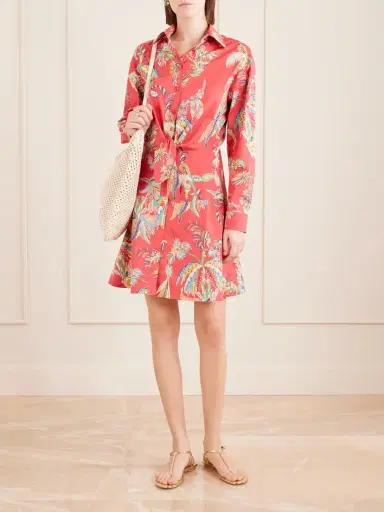 Etro Knotted Printed Cotton-blend Mini Dress | Thumbnail 2 Etro Knotted Printed Cotton-blend Mini Dress | Thumbnail 2
