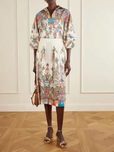 Etro Floral-print Cotton-poplin Blouse | Thumbnail 2 Etro Floral-print Cotton-poplin Blouse | Thumbnail 2