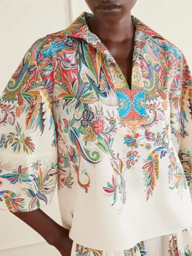 Etro Floral-print Cotton-poplin Blouse | Thumbnail 4 Etro Floral-print Cotton-poplin Blouse | Thumbnail 4