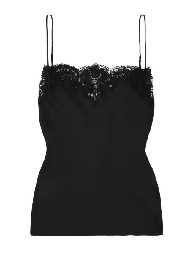 Lace-trimmed Satin Camisole