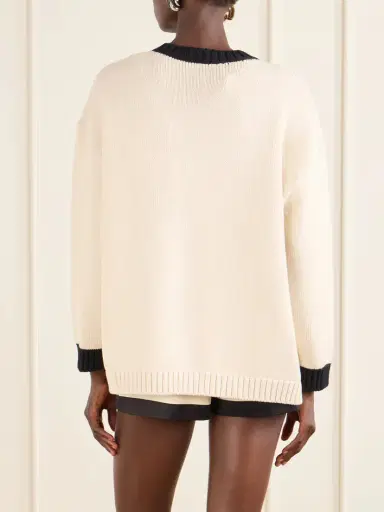 Valentino Garavani Silk-trimmed Cotton-blend Cardigan | Thumbnail 3