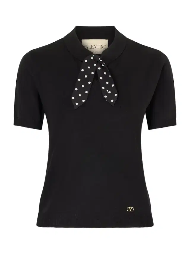 Valentino Garavani Silk-trimmed Wool-blend Knit Polo Shirt