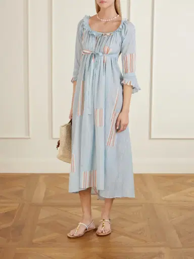 Thierry Colson Antoinette Ruffled Printed Cotton-voile Midi Dress | Thumbnail 2 Thierry Colson Antoinette Ruffled Printed Cotton-voile Midi Dress | Thumbnail 2