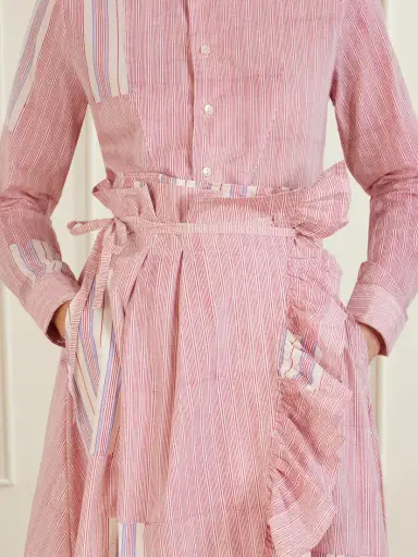 Thierry Colson Tasha Ruffled Striped Cotton-voile Wrap Midi Skirt | Thumbnail 5 Thierry Colson Tasha Ruffled Striped Cotton-voile Wrap Midi Skirt | Thumbnail 5