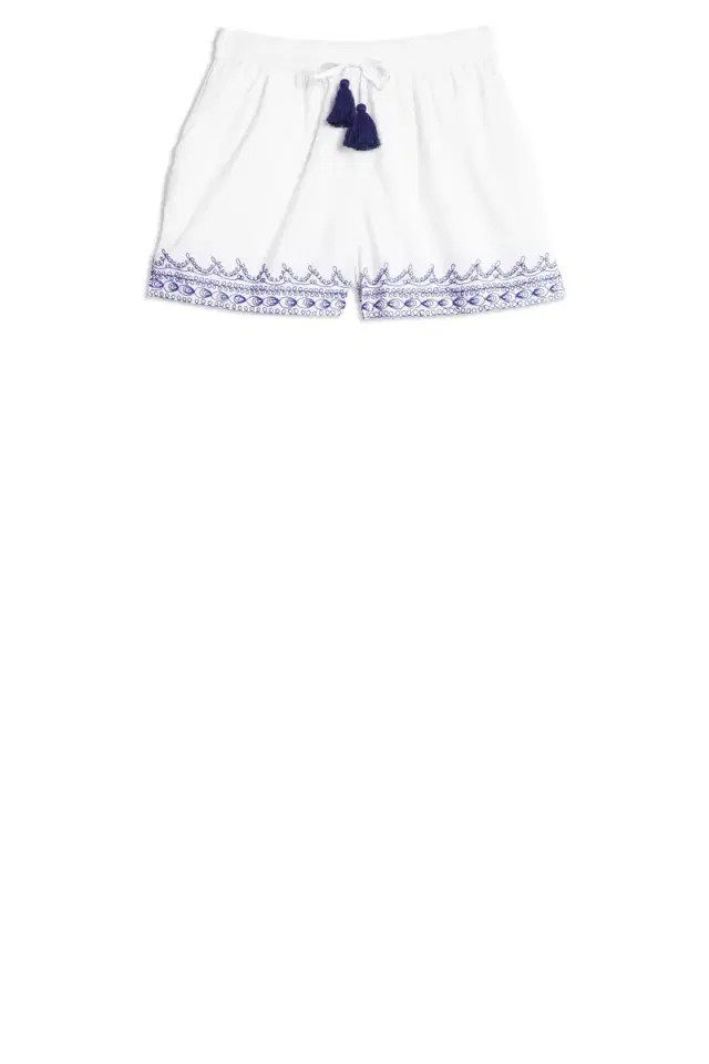 Emporio Sirenuse Milly Franco'S Shorts White Blue Emb