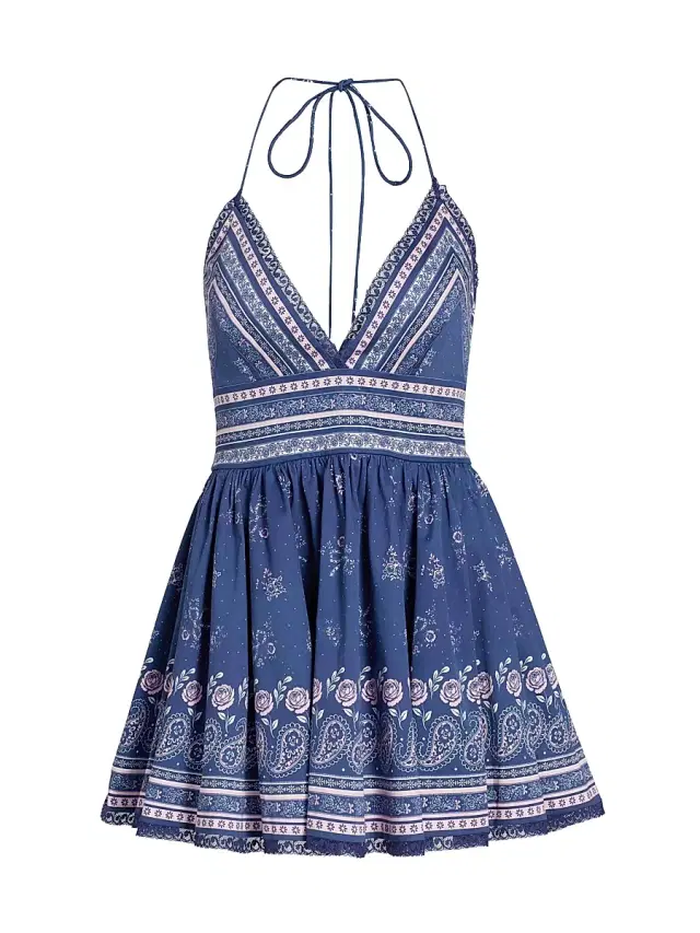 Women's Arletta Printed Cotton-Blend Minidress - Midnight Harbor