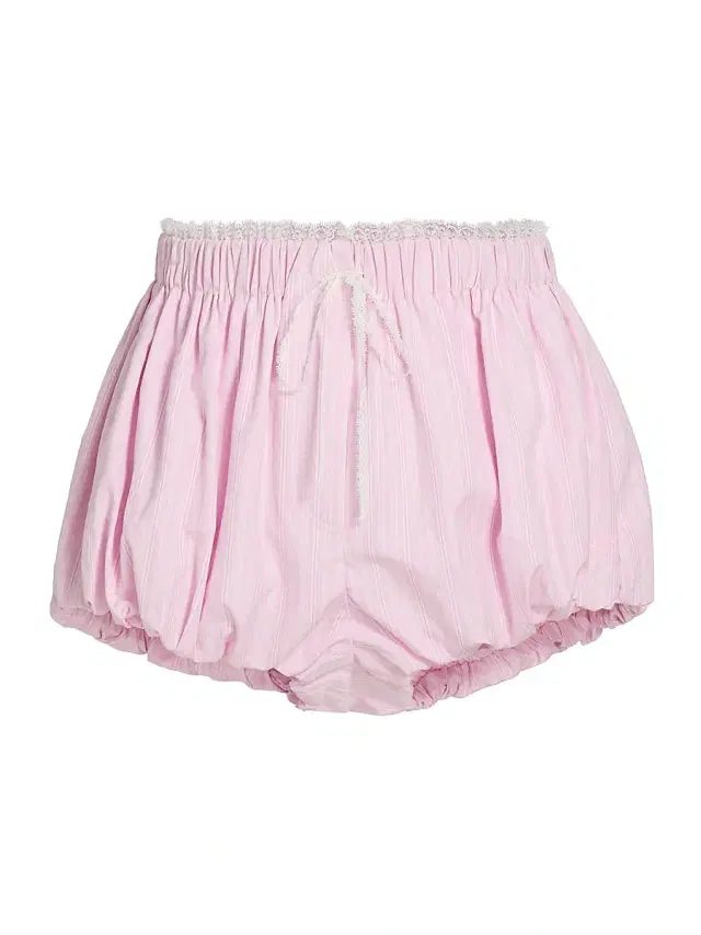 LoveShackFancy Women's Sparrow Lace-Trimmed Striped Cotton Shorts - Hibiscus Honey
