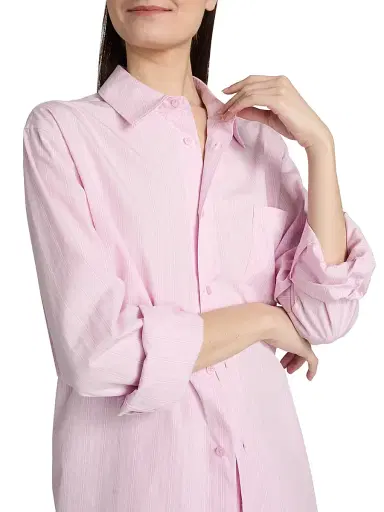 LoveShackFancy Women's Hudley Striped Cotton Shirt | Thumbnail 6 LoveShackFancy Women's Hudley Striped Cotton Shirt | Thumbnail 6