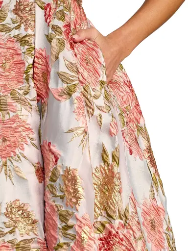 Mac Duggal Women's Floral Brocade Strapless Ball Gown - Pastel Multi - Size 16 | Thumbnail 3