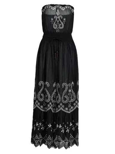 Ramy Brook Women's Blaire Embroidered Cotton Cover-Up Dress - Black | Thumbnail 1 Ramy Brook Women's Blaire Embroidered Cotton Cover-Up Dress - Black | Thumbnail 1