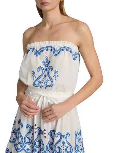 Ramy Brook Women's Natalia Embroidered Minidress - White - Size Large | Thumbnail 5 Ramy Brook Women's Natalia Embroidered Minidress - White - Size Large | Thumbnail 5