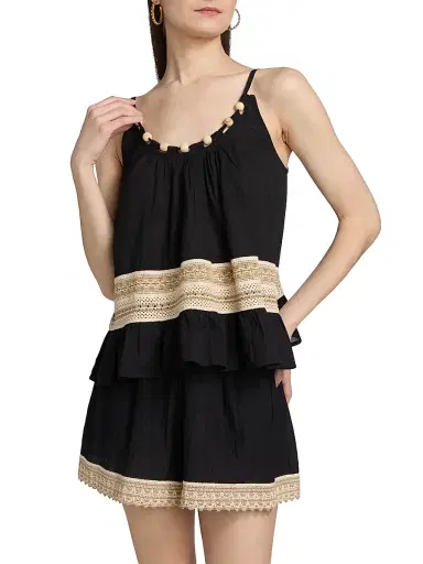 Ramy Brook Women's Kiersten Cotton Cover-Up Tank - Black - Size Large | Thumbnail 3 Ramy Brook Women's Kiersten Cotton Cover-Up Tank - Black - Size Large | Thumbnail 3