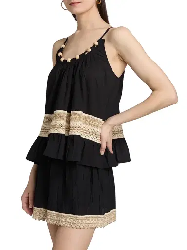 Ramy Brook Women's Kiersten Cotton Cover-Up Tank - Black - Size Large | Thumbnail 4 Ramy Brook Women's Kiersten Cotton Cover-Up Tank - Black - Size Large | Thumbnail 4