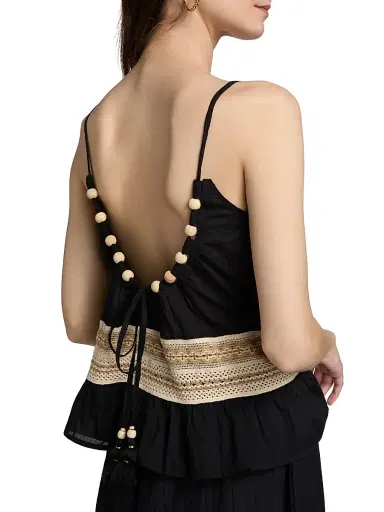Ramy Brook Women's Kiersten Cotton Cover-Up Tank - Black - Size Large | Thumbnail 6 Ramy Brook Women's Kiersten Cotton Cover-Up Tank - Black - Size Large | Thumbnail 6