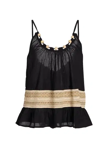 Ramy Brook Women's Kiersten Cotton Cover-Up Tank - Black - Size Large | Thumbnail 1 Ramy Brook Women's Kiersten Cotton Cover-Up Tank - Black - Size Large | Thumbnail 1