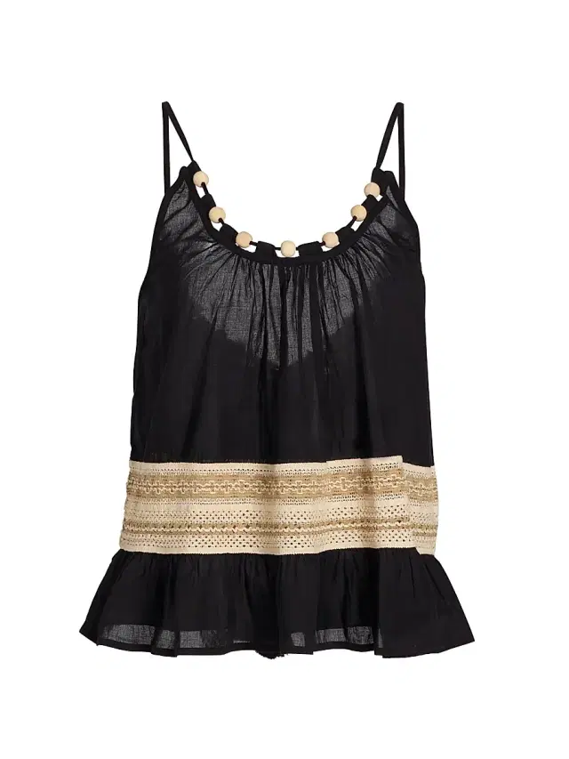 Women's Kiersten Cotton Cover-Up Tank - Black