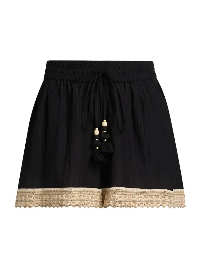 Ramy Brook Women's Adrienne Cotton Cover-Up Shorts - Black